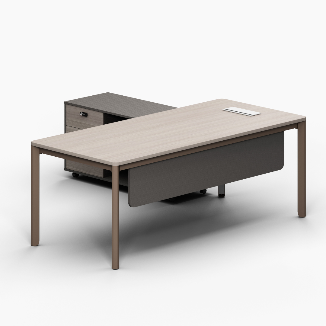 Mindful Manager Desk with Movable Cabinet