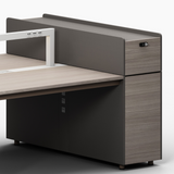 Mindful More 2 Person Workstation with Side Storage