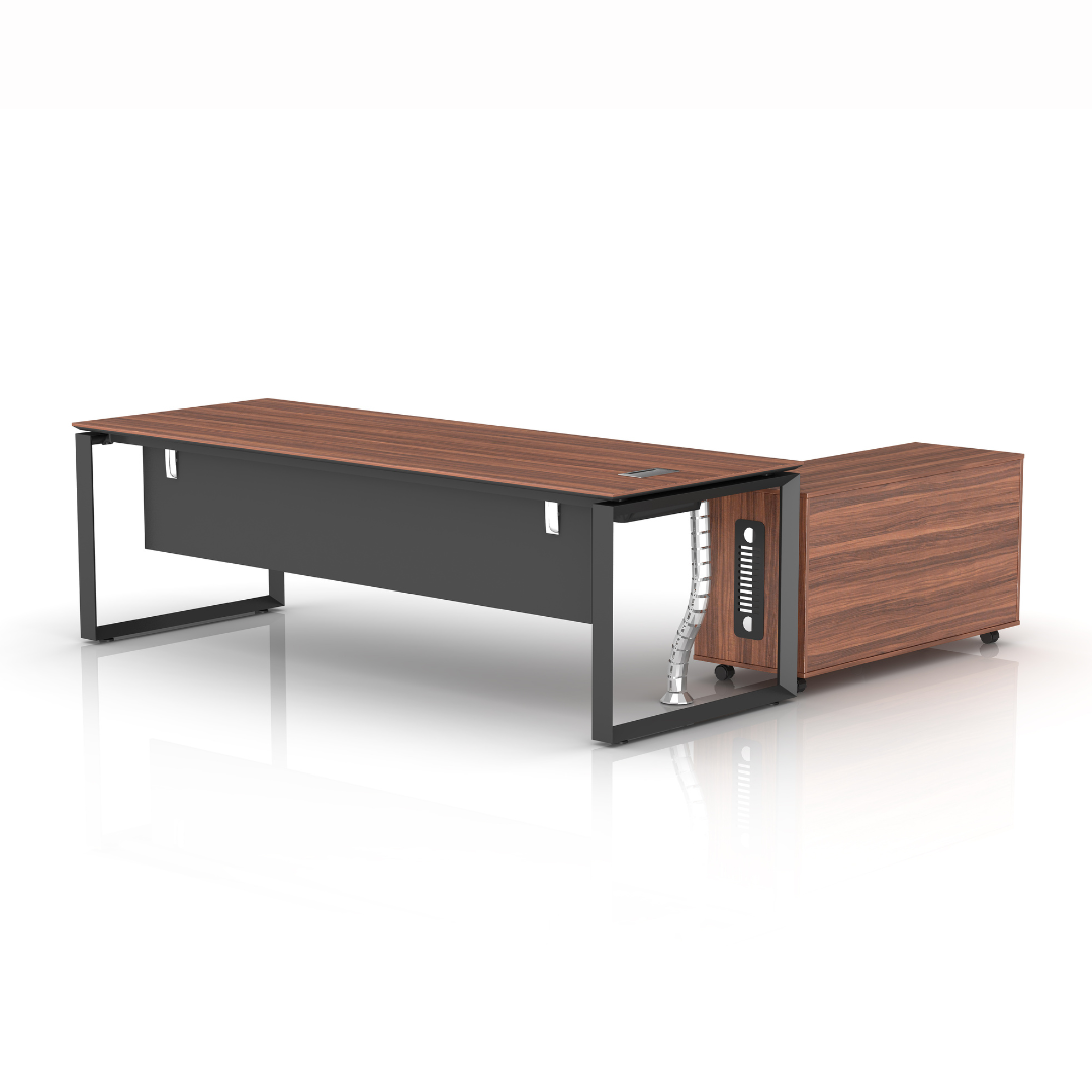 Warnock Executive Desk with Movable Cabinet