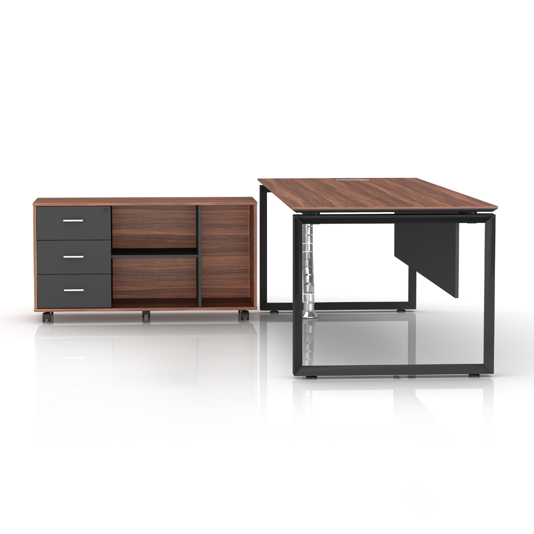 Warnock Executive Desk with Movable Cabinet