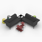 Moss Modular Sofa with Side Table