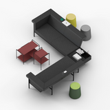 Moss Modular Sofa with Side Table