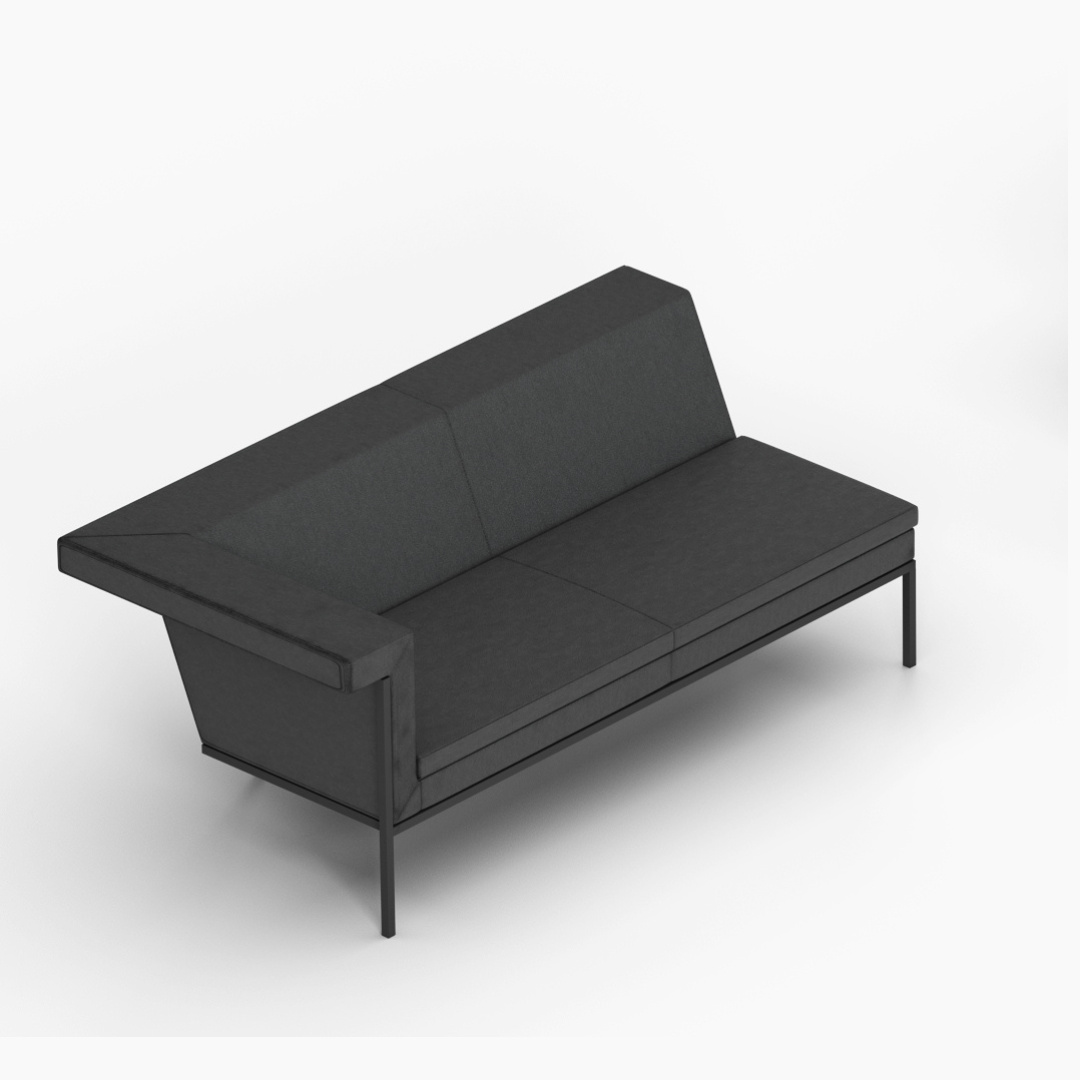 Moss Modular Sofa with Side Table