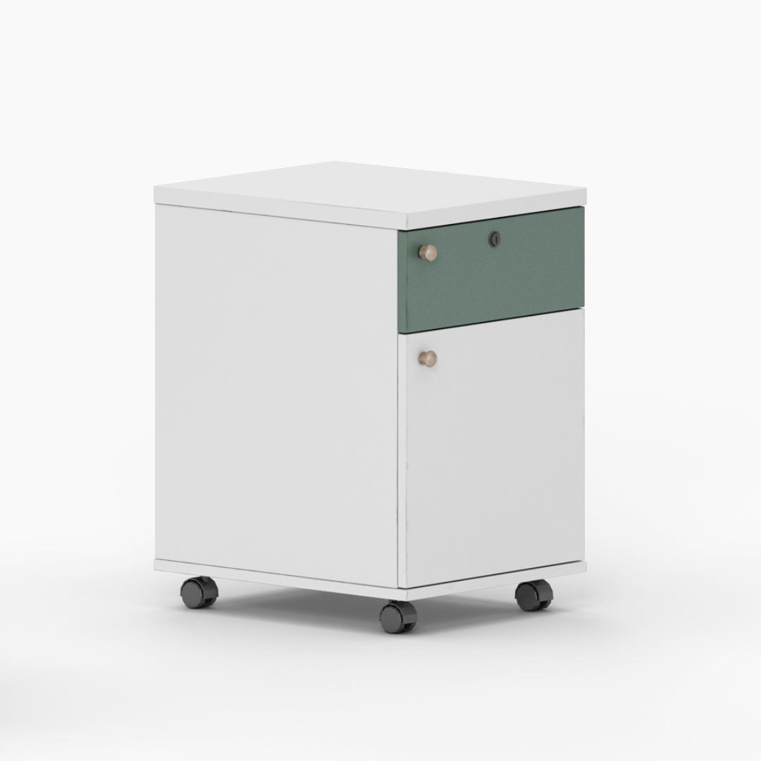 Moss Low Height Filing Cabinet for Desk