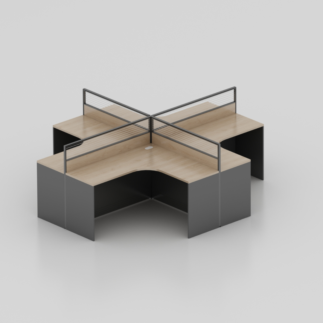 Aston 4 Person Cluster Workstation