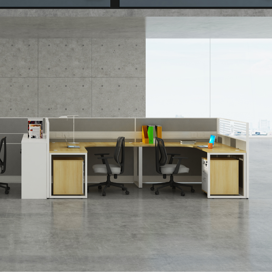 Aston Package Manager Desk and 2 Person Workstation