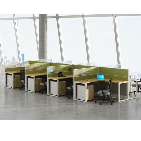 Aston Lime 8 Person Workstation