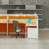 Aston Orange 4 Person Workstation