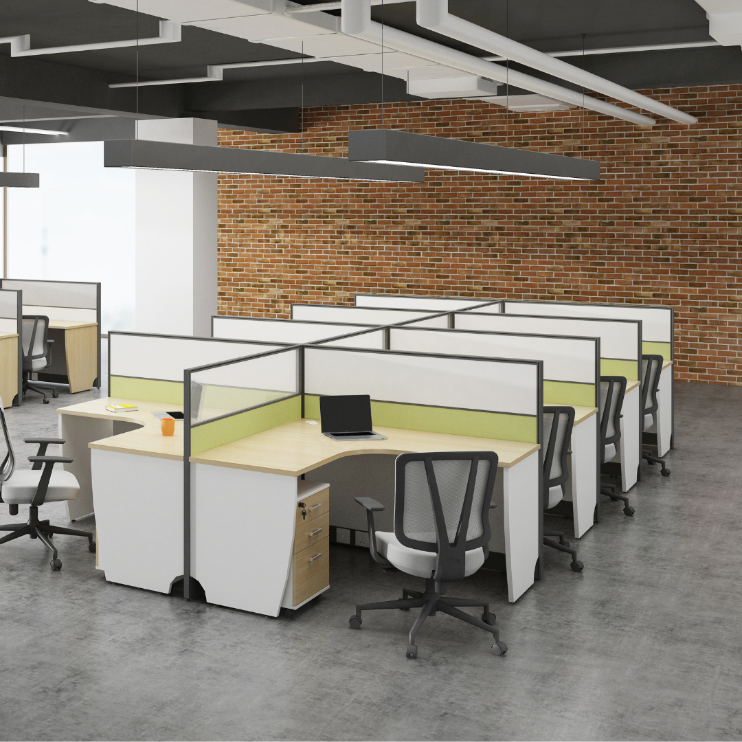 Aston Lime 8 Person Workstation