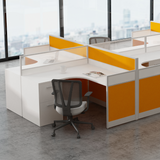 Aston Orange 8 Person Workstation