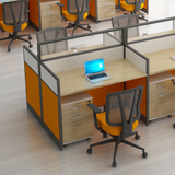 Aston Orange 6 Person Workstation