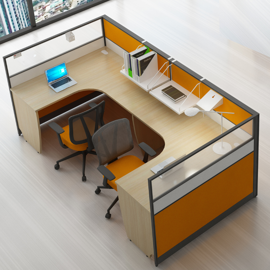 Aston Orange 2 Person Workstation