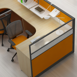 Aston Orange 2 Person Workstation