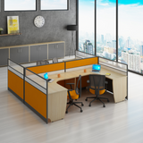 Aston Orange 4 Person Cluster Workstation