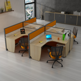 Aston Orange 4 Person Workstation