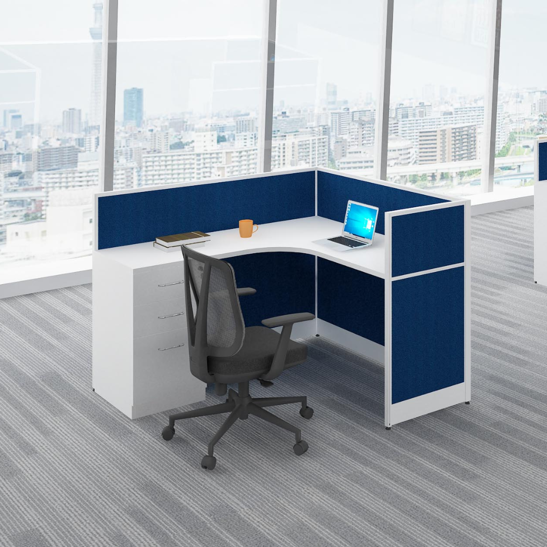 Aston Blue 1 Person Workstation