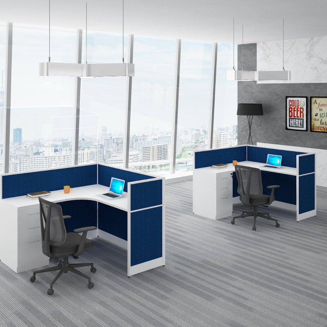 Aston Blue 1 Person Workstation