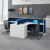 Aston Blue 2 Person Workstation