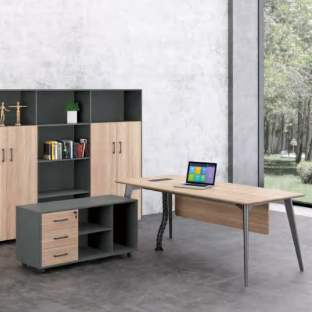 Recob B02 Executive Desk with Movable Cabinet